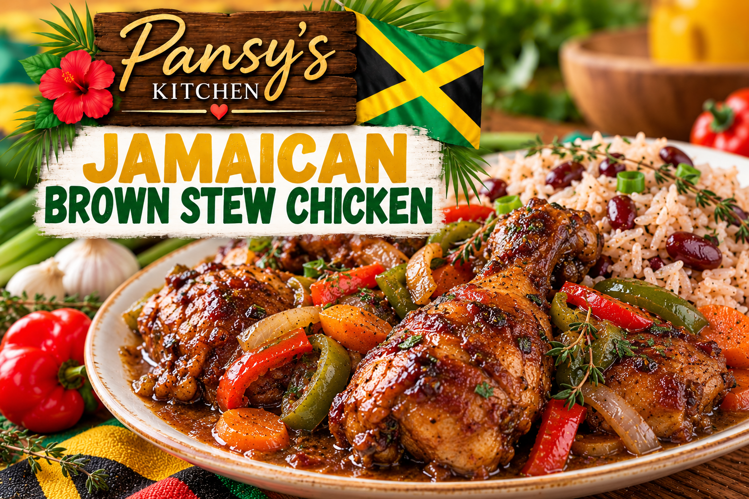 Pansy’s Jamaican Brown Stew Chicken