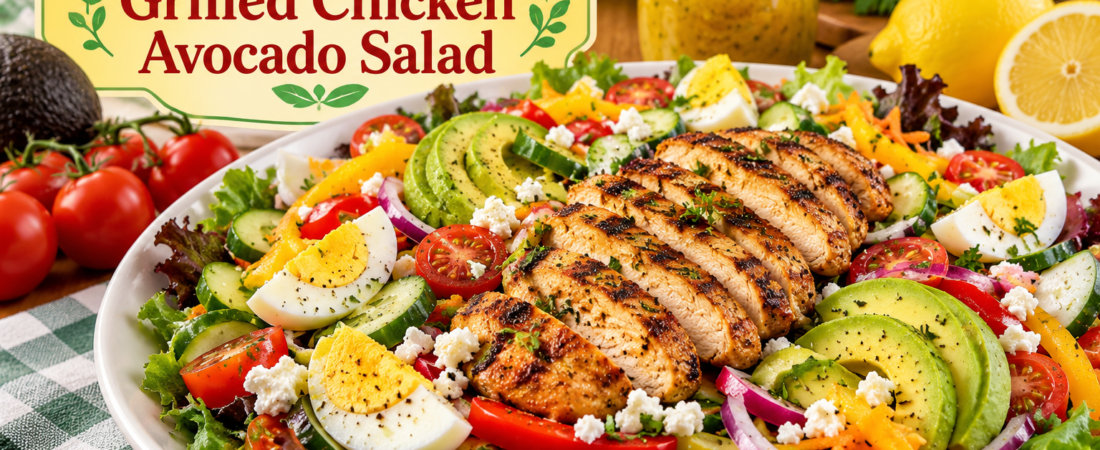 Pansy’s Grilled Chicken Avocado Salad